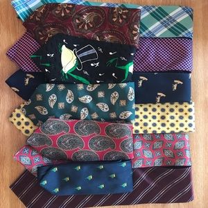 Lot of 11 ties, beautiful variety of brands